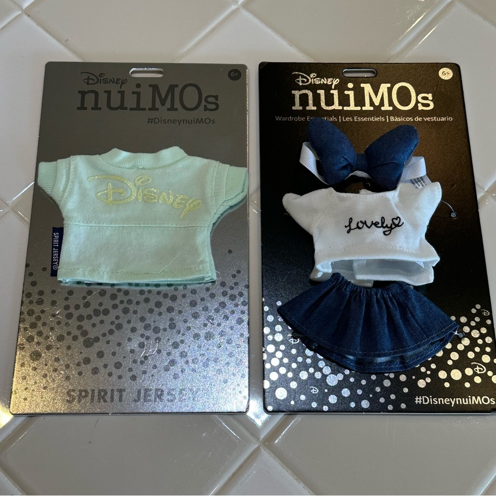 NWT Disney nuiMOs Mint Spirit Jersey and Navy Lovely Skirt Top & Bow